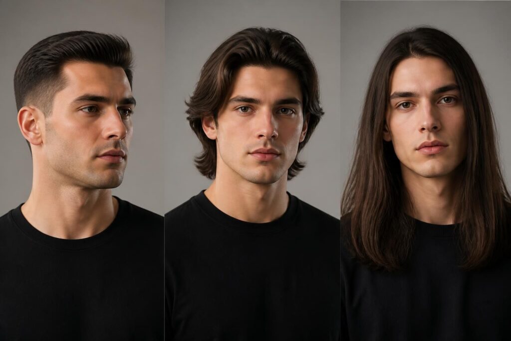 découvrez notre sélection de coupes pour cheveux lisses hommes, avec des modèles courts, mi-longs et longs pour tous les styles et toutes les envies.