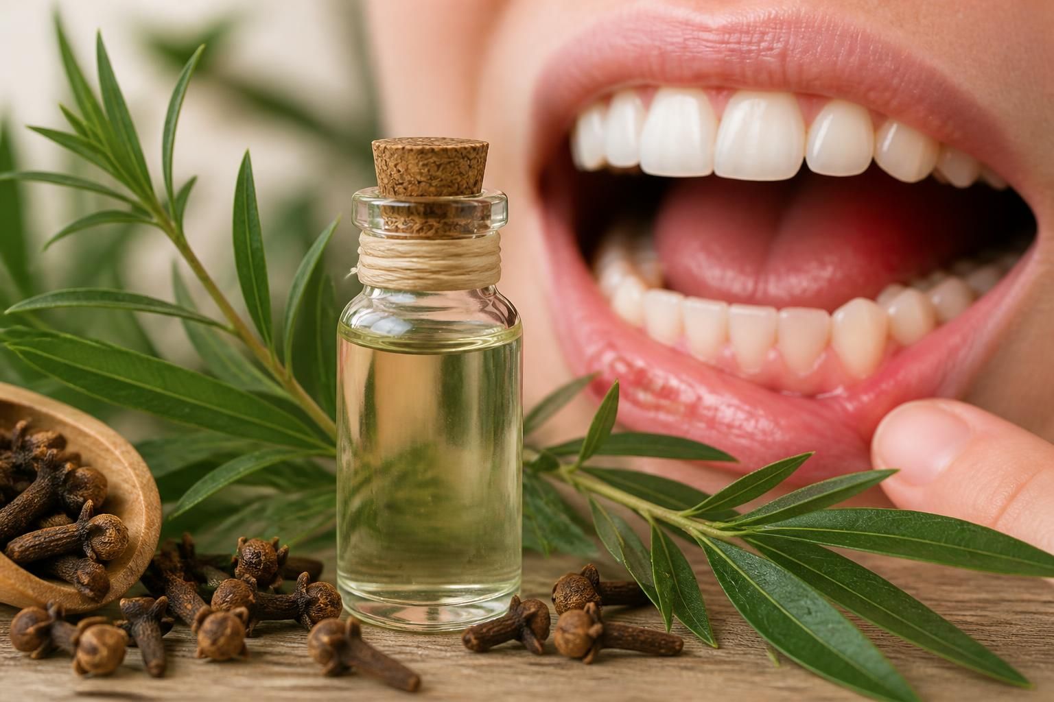 découvrez comment les huiles essentielles de clou de girofle et de tea tree peuvent soulager efficacement la gingivite et apaiser les gencives irritées.
