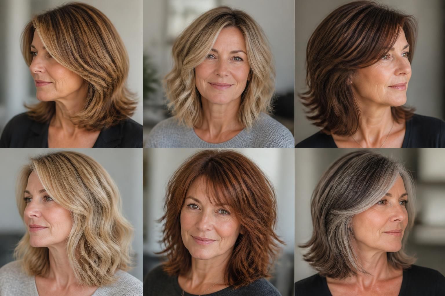 découvrez des idées de coiffure mi-longue pour femmes de 45 à 60 ans, avec des modèles tendance et des photos inspiration pour sublimer votre style.