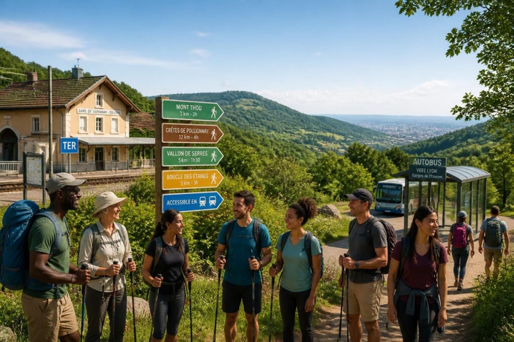 découvrez des itinéraires de randonnée autour de lyon, accessibles en train ou bus, adaptés à tous les niveaux pour profiter pleinement de la nature et des paysages environnants.