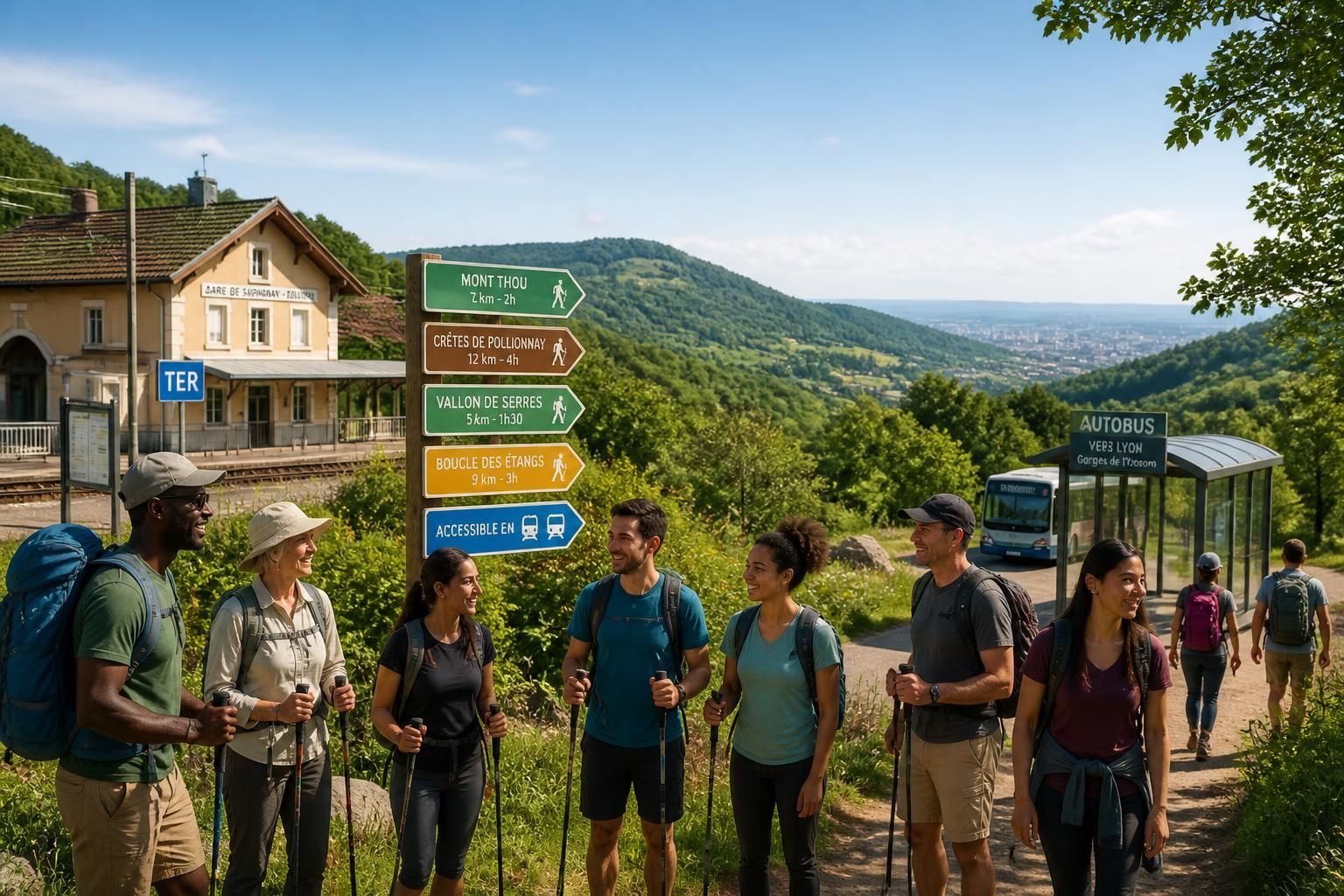découvrez des itinéraires de randonnée autour de lyon, accessibles en train ou bus, adaptés à tous les niveaux pour profiter pleinement de la nature et des paysages environnants.